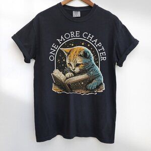 One More Chapter Cat T-Shirt | Cute Reading Book Lover Tee